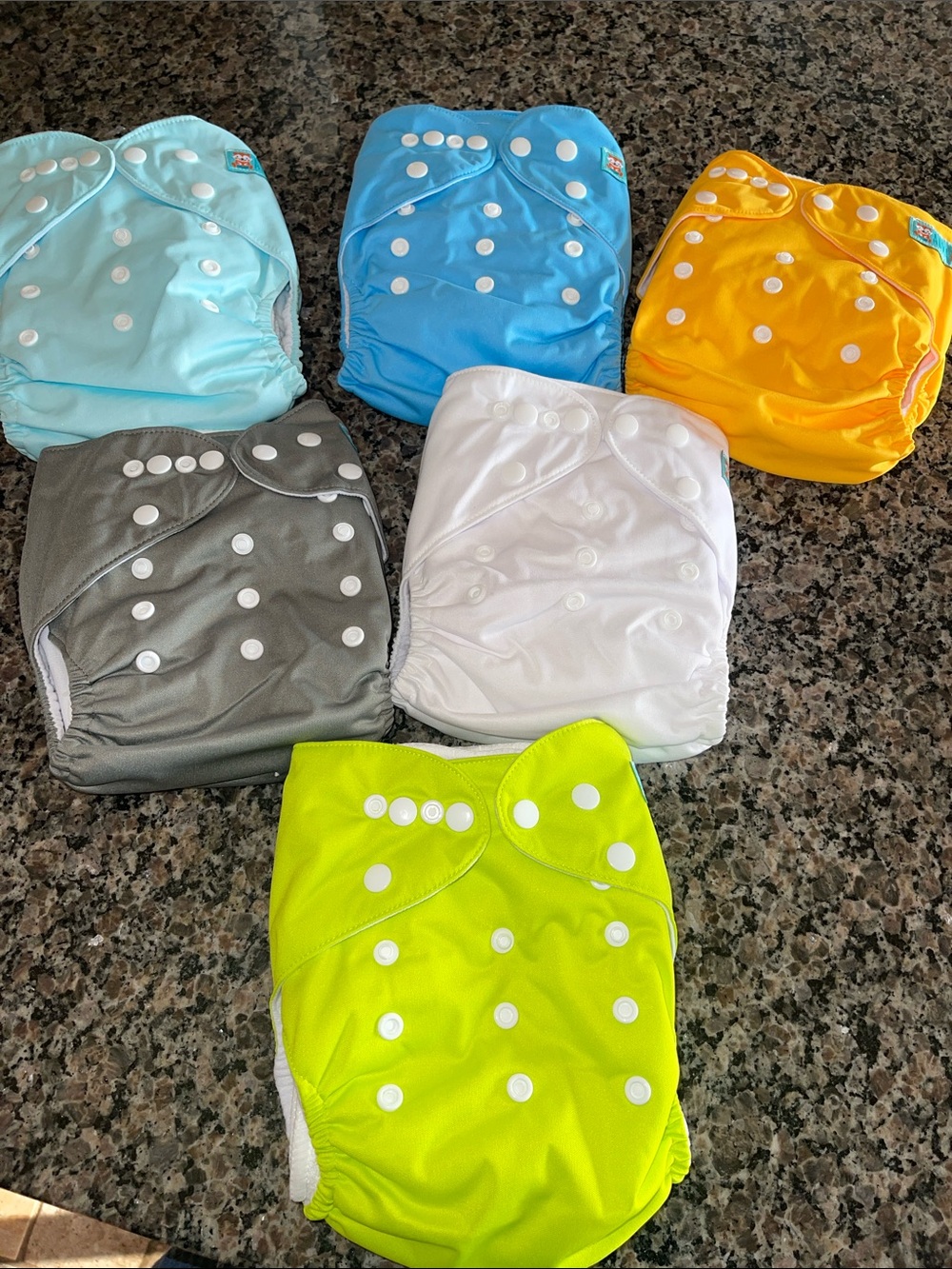 NWT Alvababy Reusable Kids Cloth Diaper - Multi-Color Pack of 6 w/ 12 inserts🌺